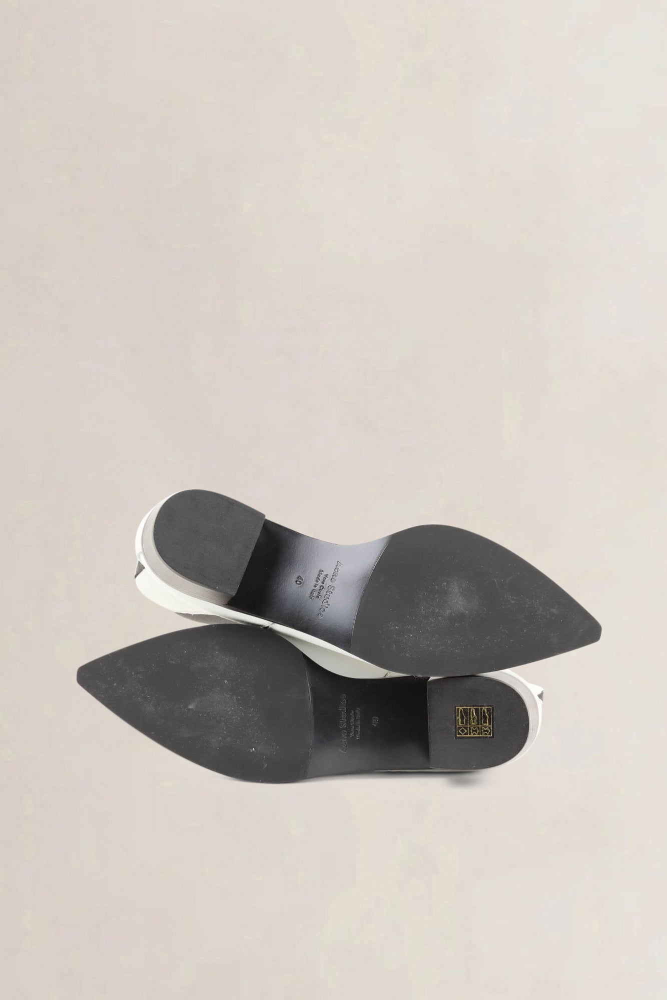Acne Studios White Chelsea Boots