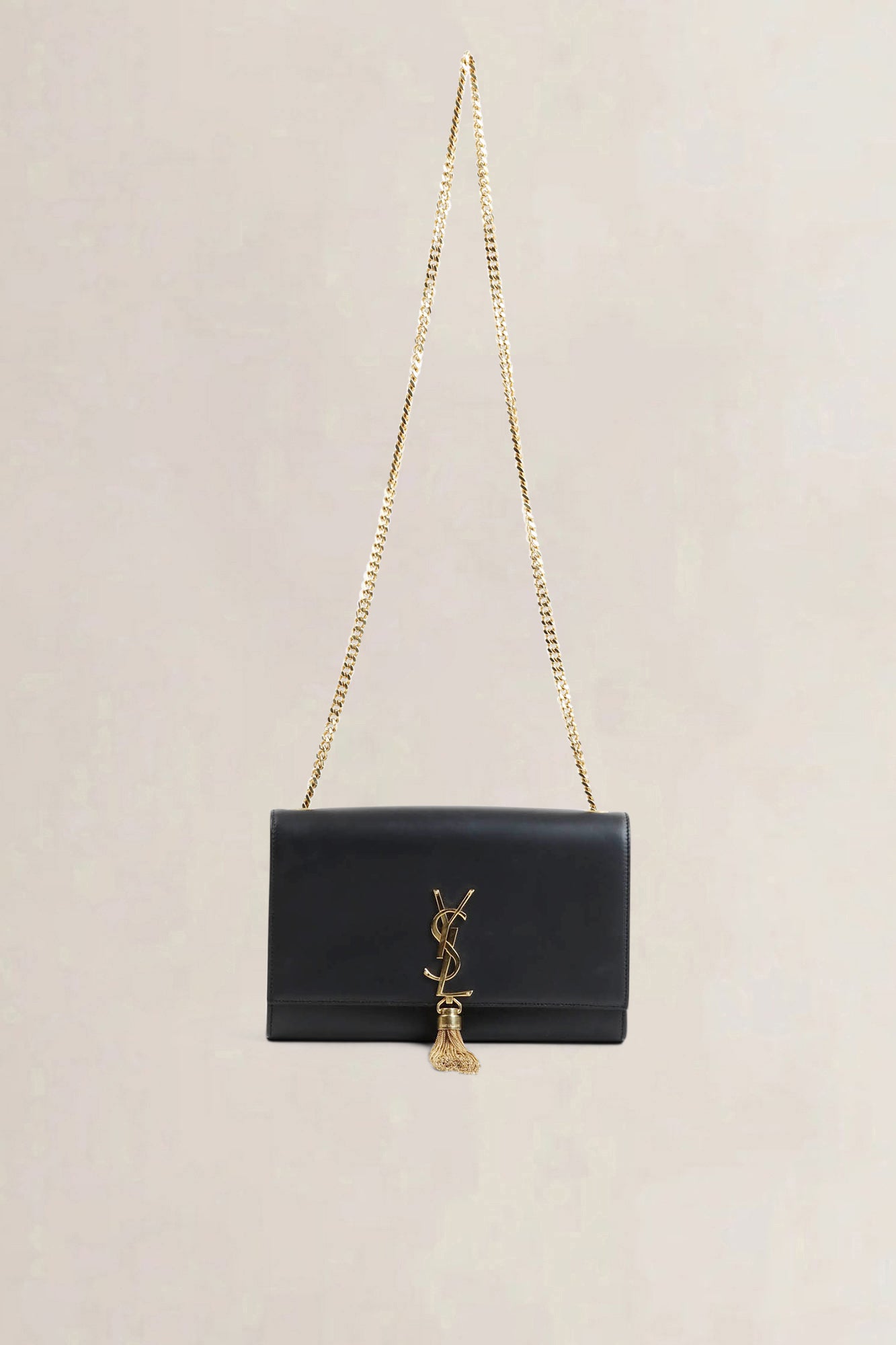 Black Kate Small Tassel Crossbody Bag