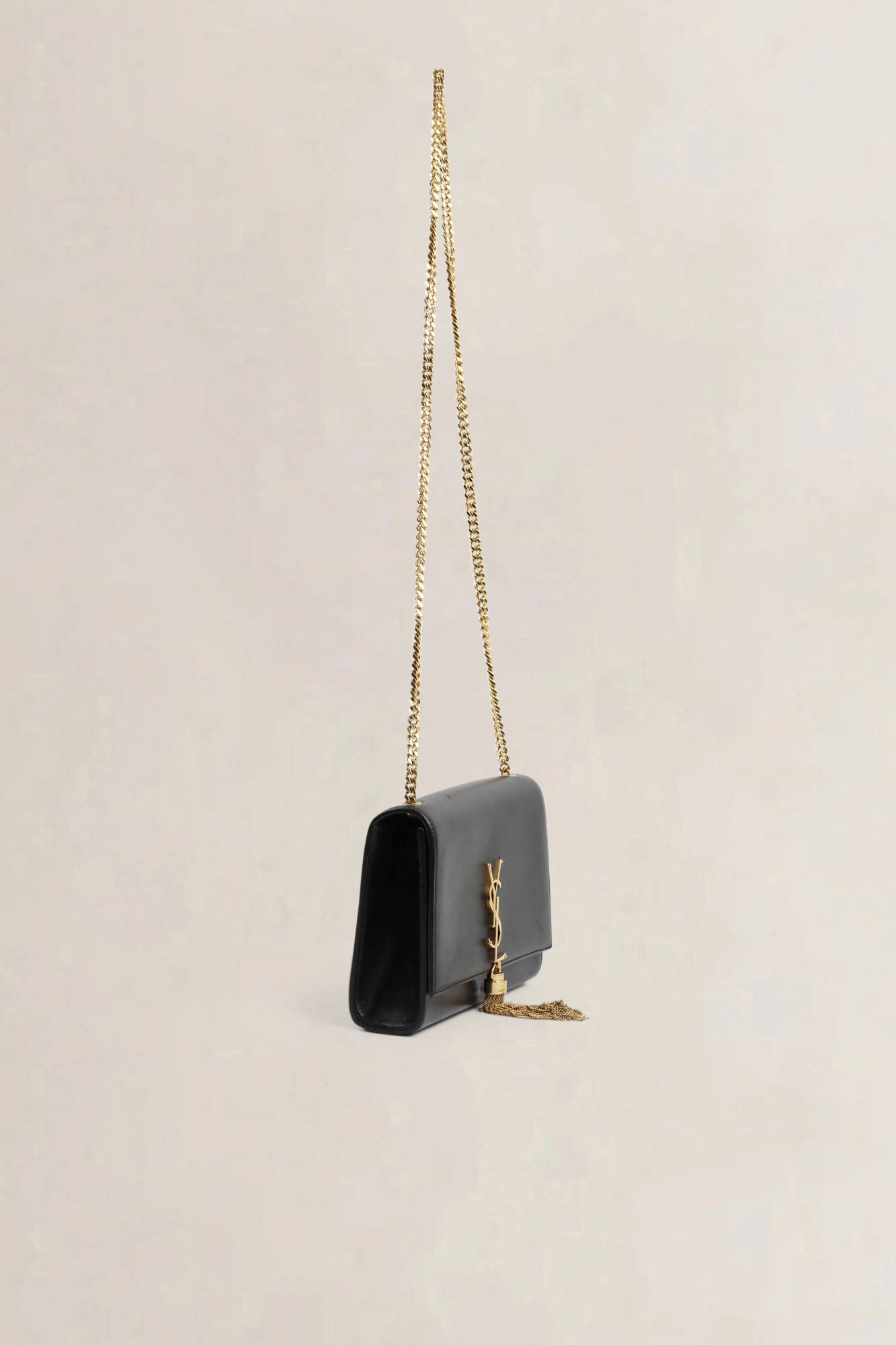 Black Kate Small Tassel Crossbody Bag