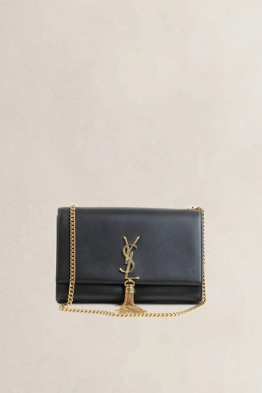 Black Kate Small Tassel Crossbody Bag