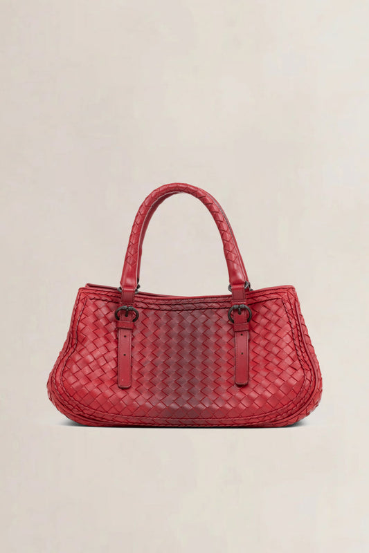 Intrecciato Nappa Montaigne Satchel Top Handle Bag