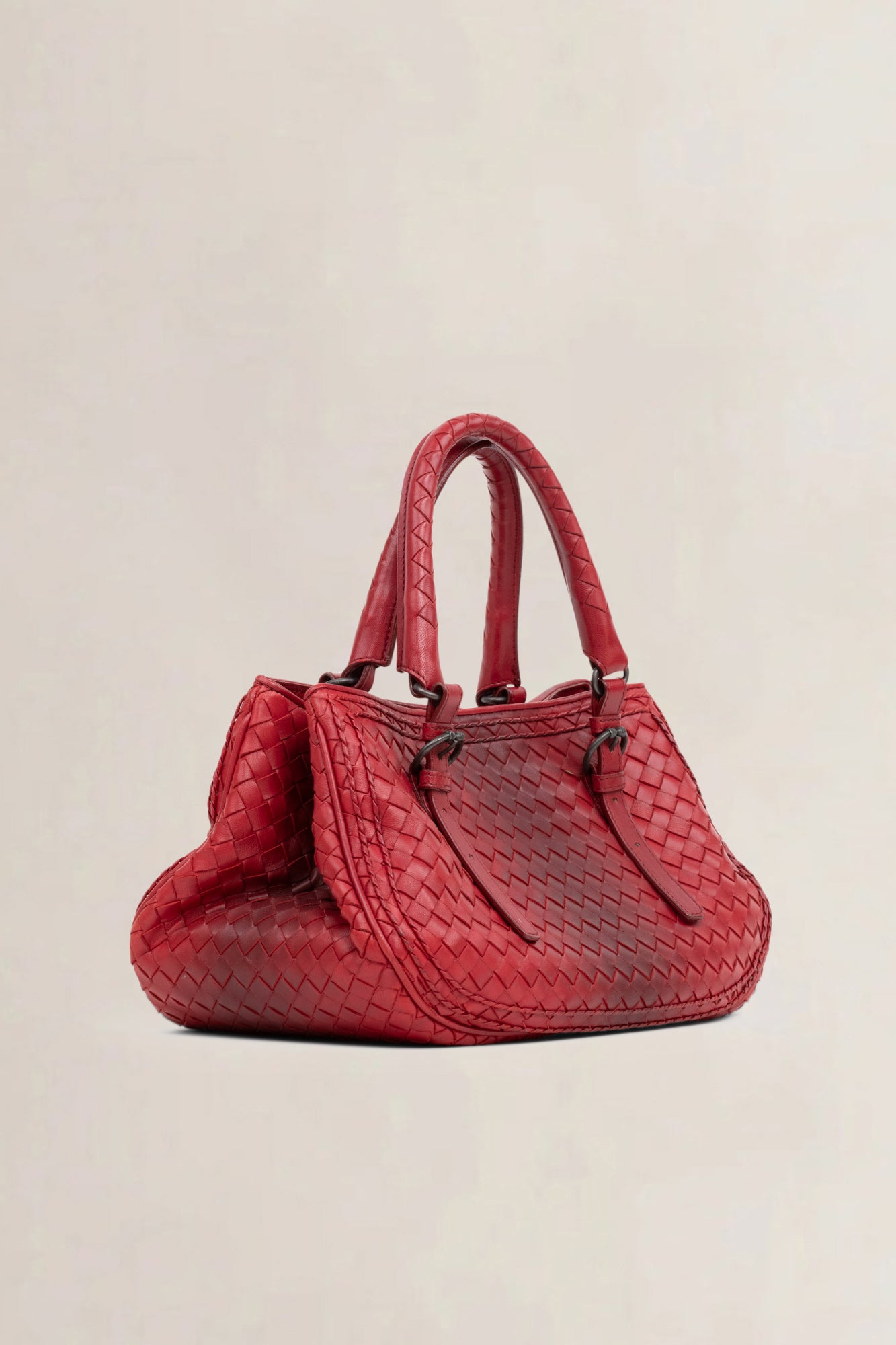 Intrecciato Nappa Montaigne Satchel Top Handle Bag