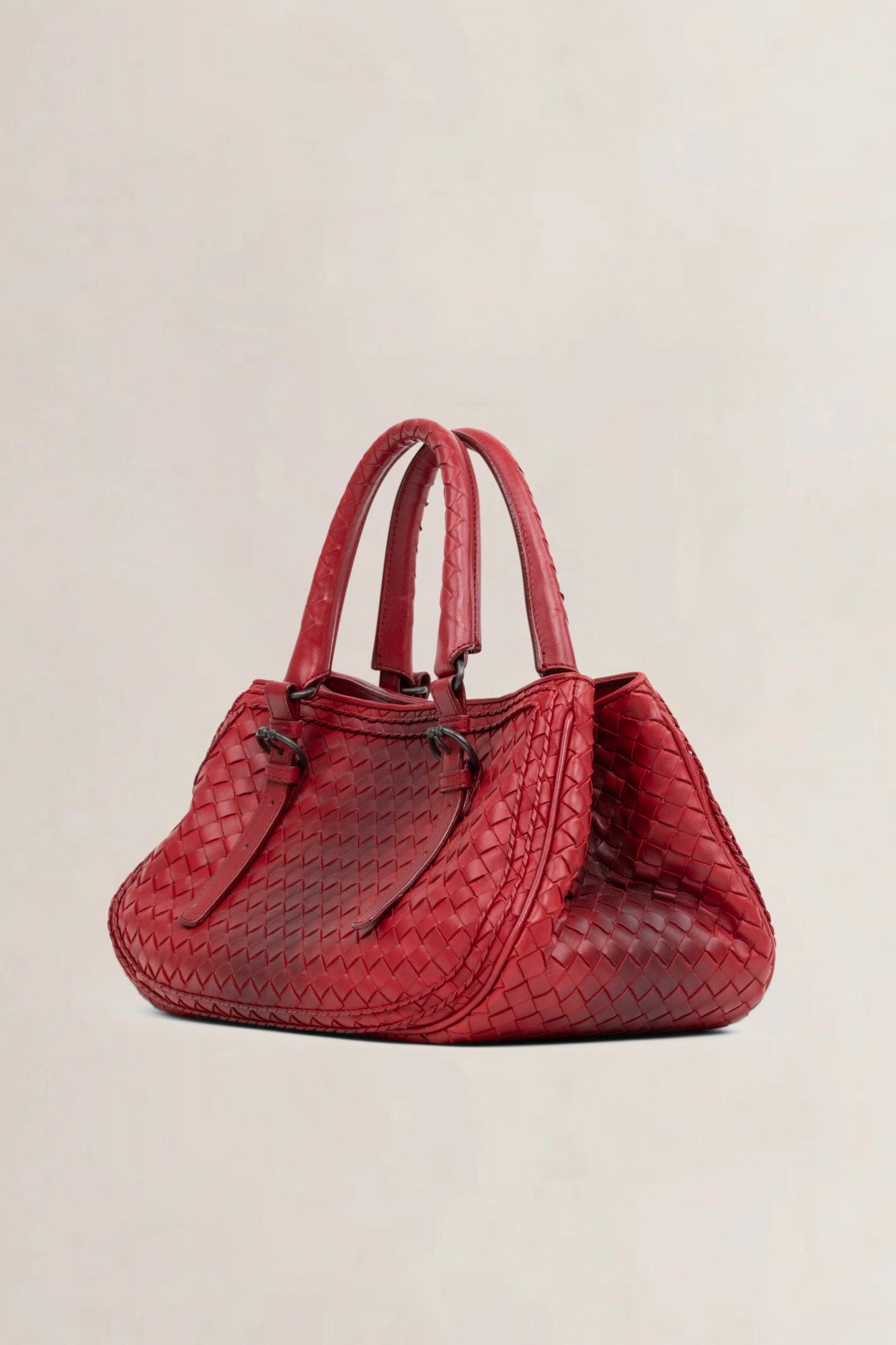Intrecciato Nappa Montaigne Satchel Top Handle Bag