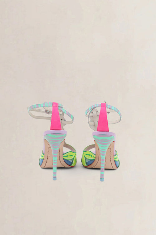 Sophia Webster Multicolor Patent Leather Flamingo Heels