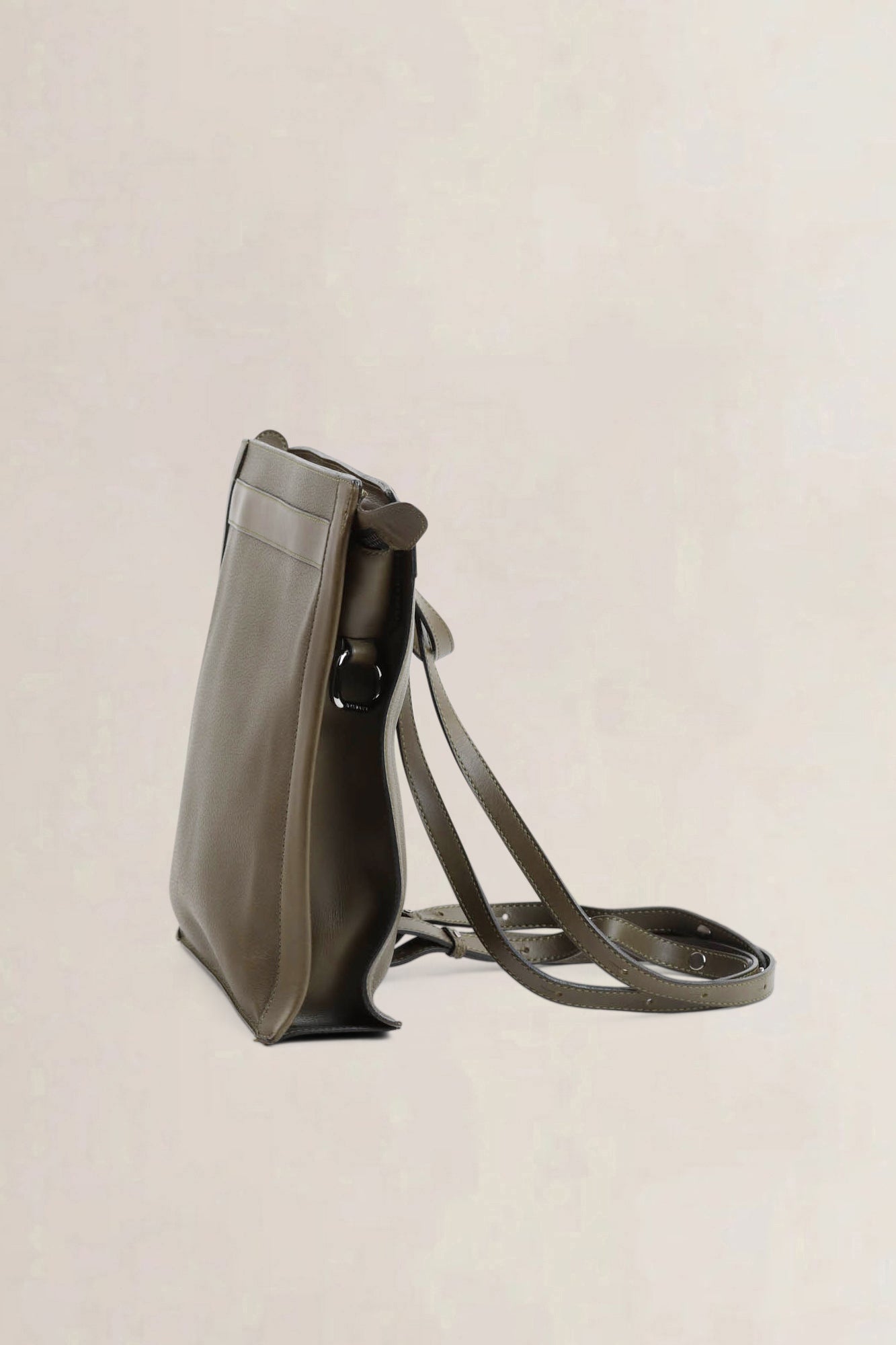 Deux De Delvaux Olive Green Backpack