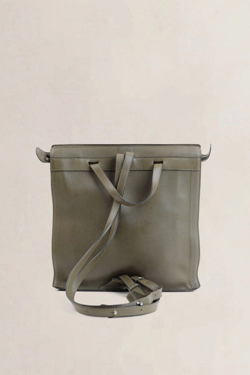 Deux De Delvaux Olive Green Backpack