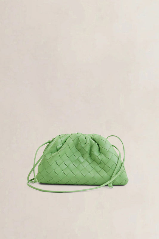 Green Intrecciato Mini Pouch