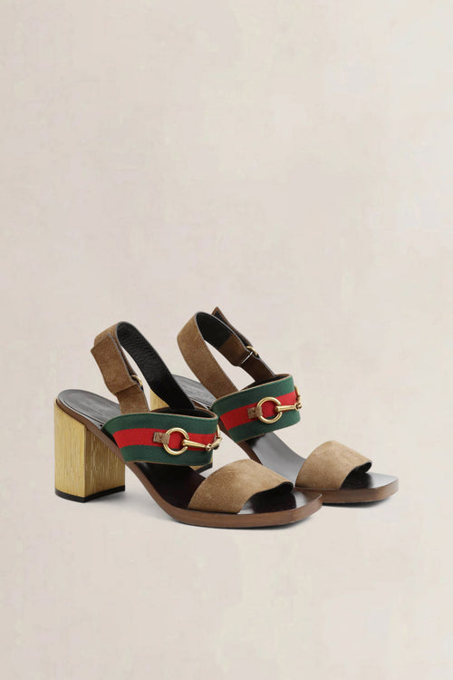 Gucci Horsebit Slingback Block Heels