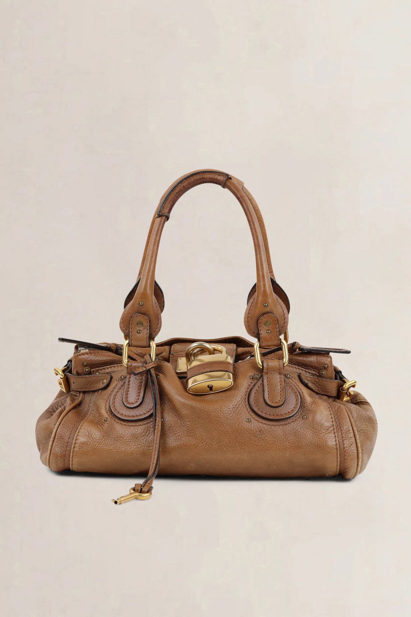 Chloé Brown Paddington Padlock Shoulder Bag