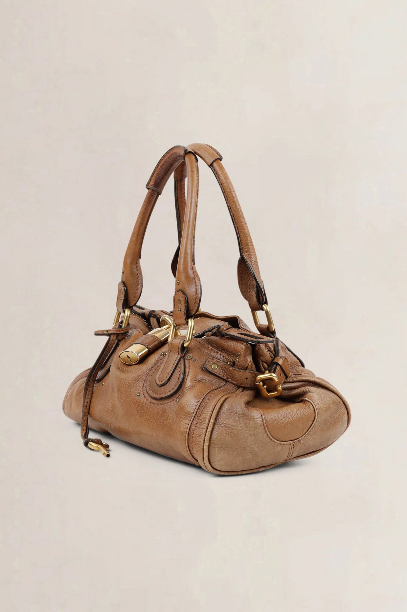 Chloé Brown Paddington Padlock Shoulder Bag