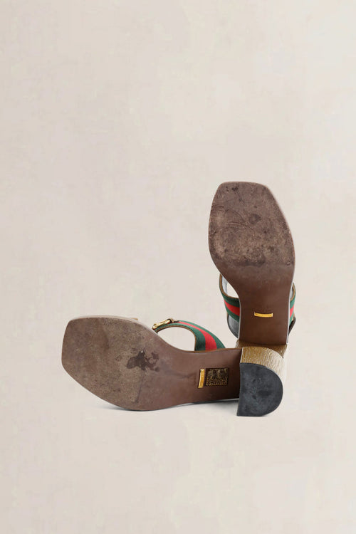 Gucci Horsebit Slingback Block Heels