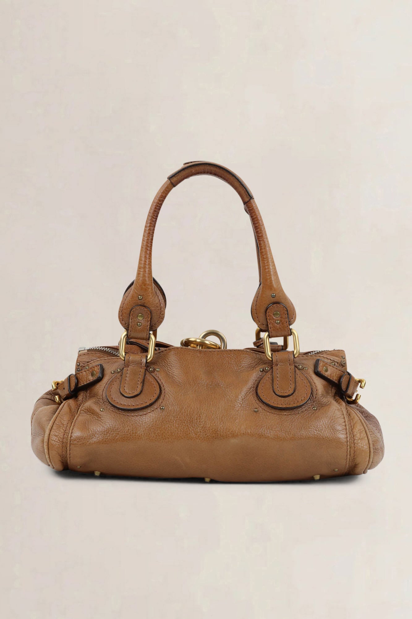 Chloé Brown Paddington Padlock Shoulder Bag