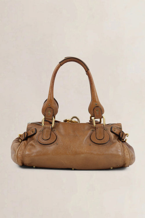 Chloé Brown Paddington Padlock Shoulder Bag