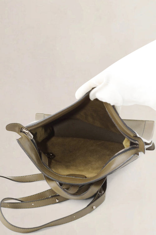 Deux De Delvaux Olive Green Backpack