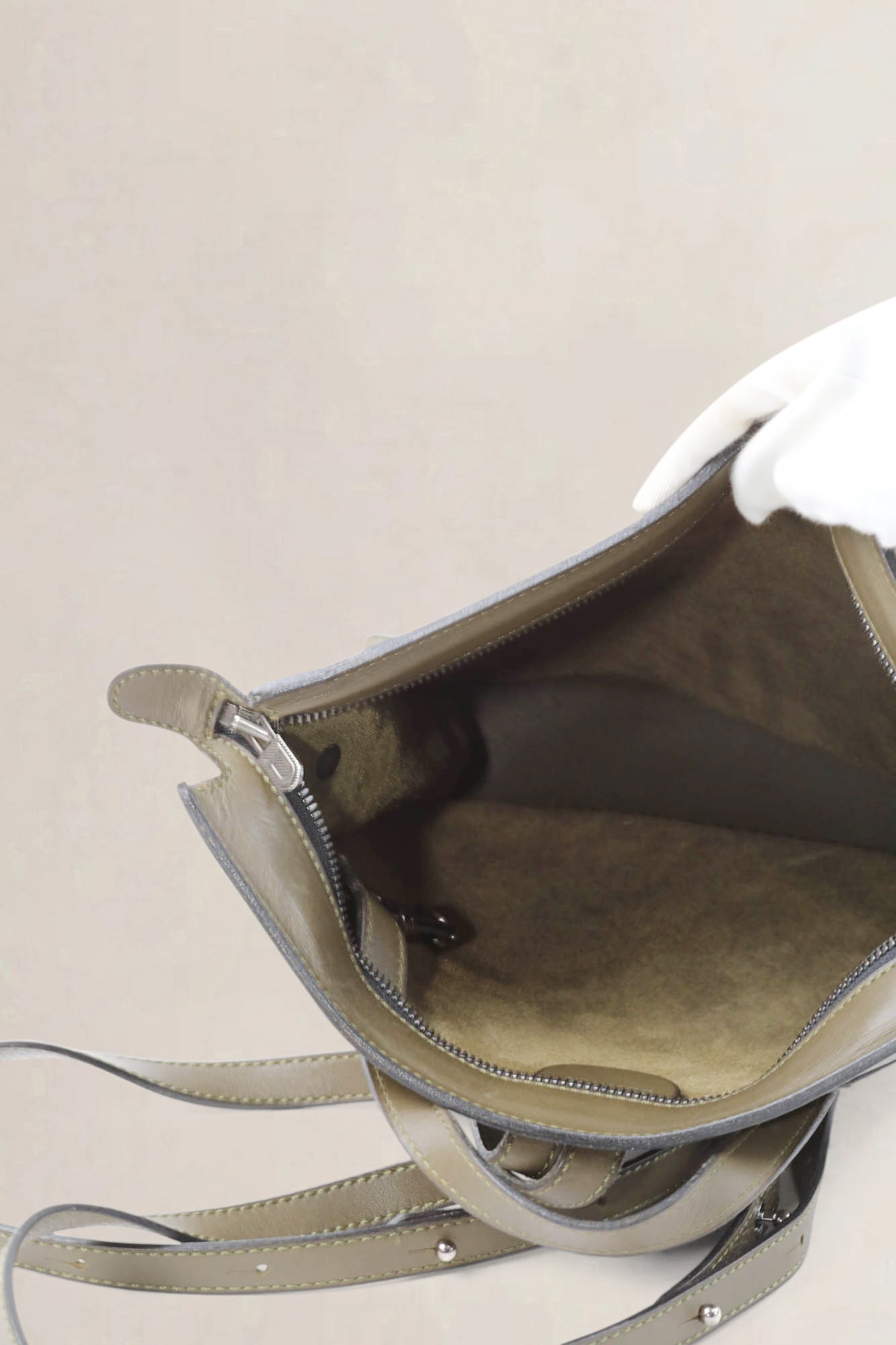 Deux De Delvaux Olive Green Backpack