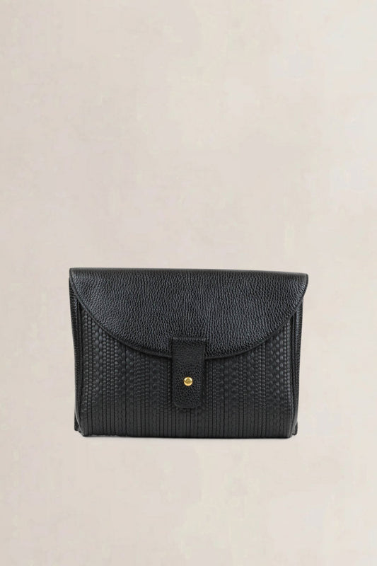 Delvaux Black Toile De Cuir Clutch