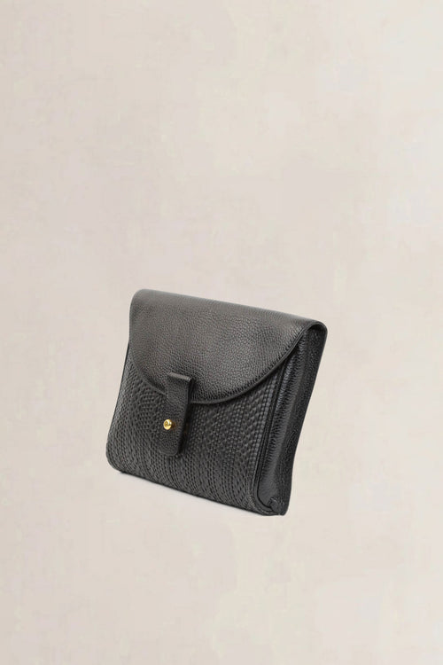 Delvaux Black Toile De Cuir Clutch