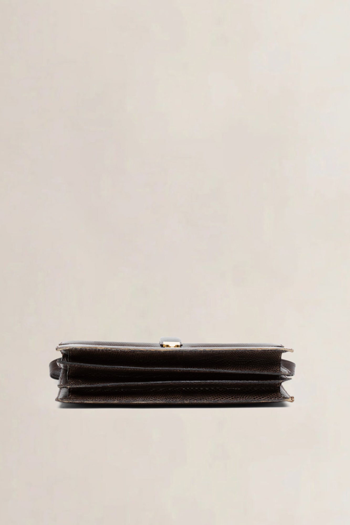Paris Vintage Brown Lizard Top Handle Bag