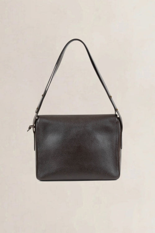 Delvaux Dark Brown Poirier Crossbody Bag