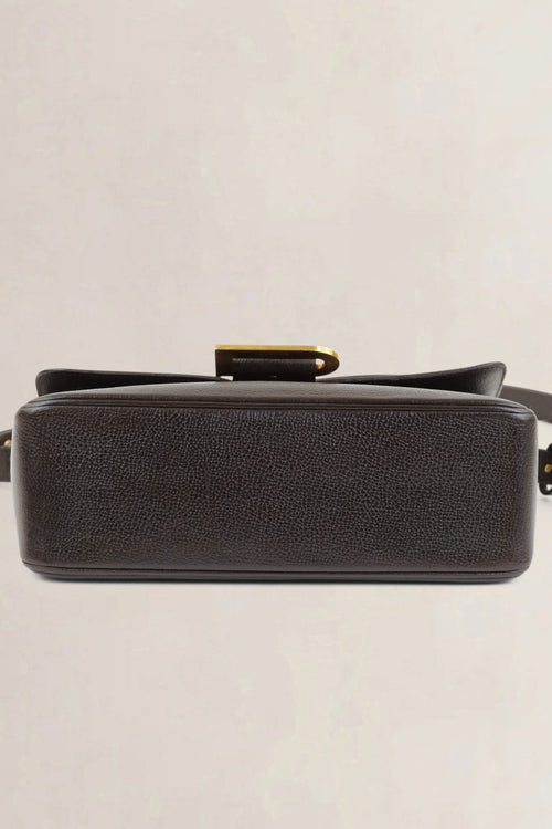Delvaux Dark Brown Poirier Crossbody Bag