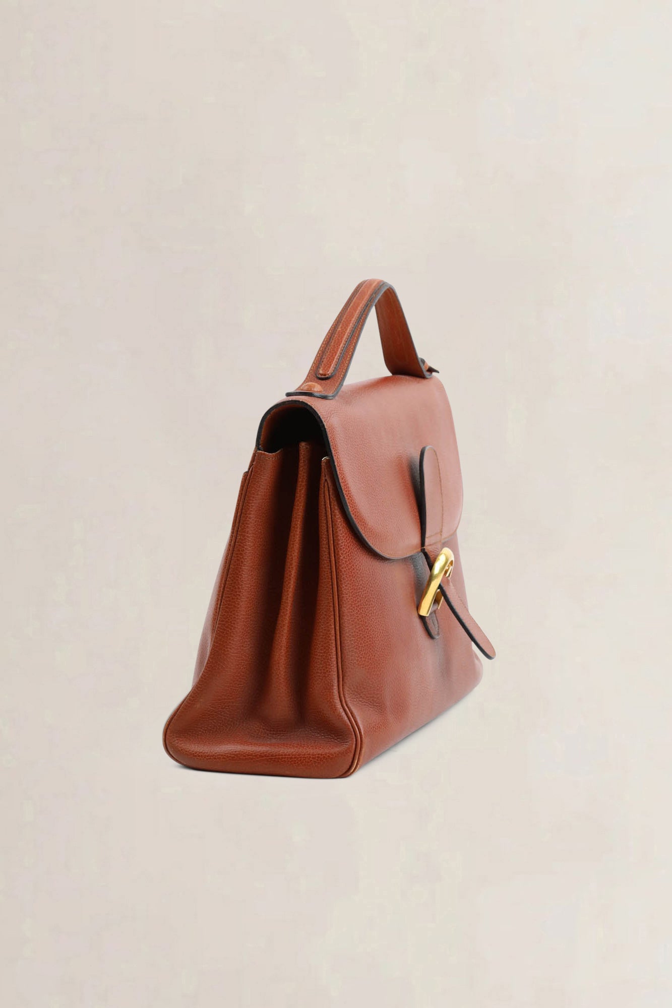 Brown Amethyste Top Handle Bag