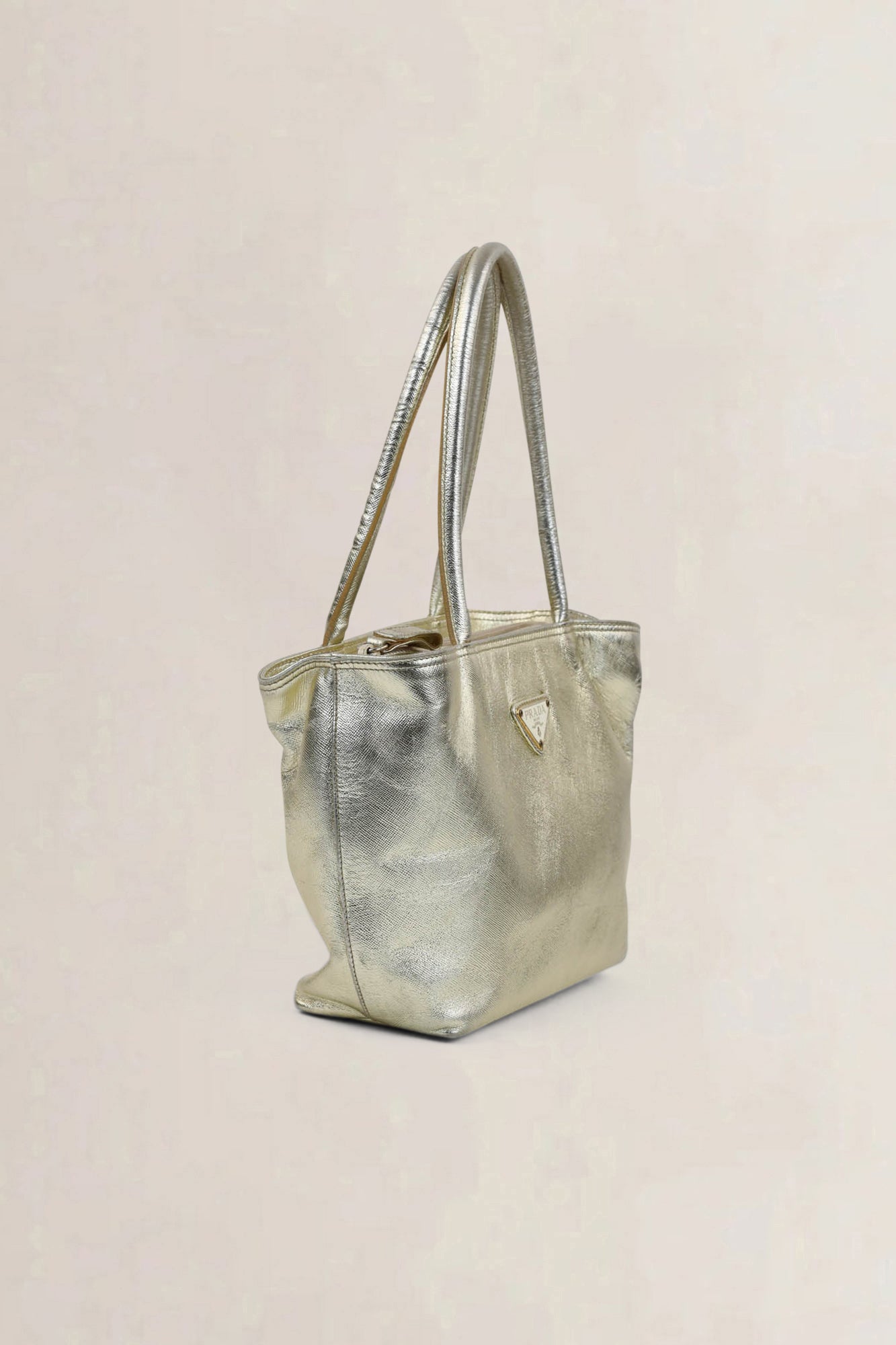 Prada Gold Metallic Shoulder Bag