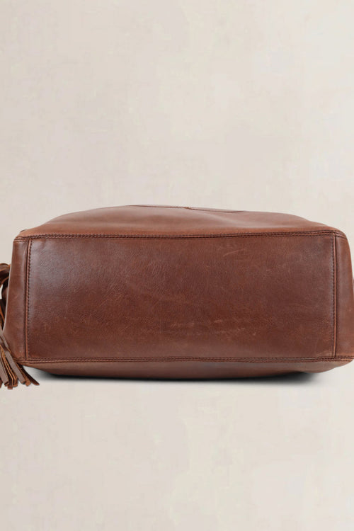 Chanel Brown Leather CC Shoulder Bag