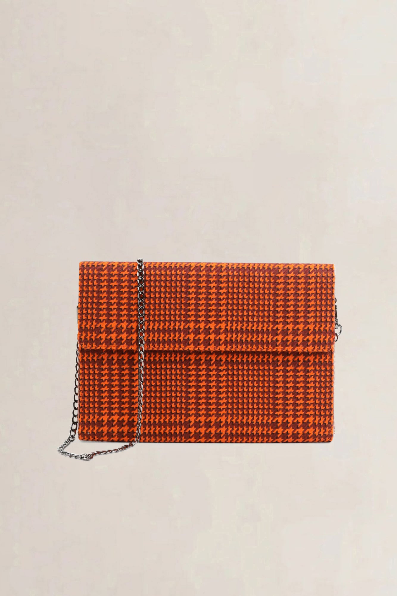 Orange Wool Shoulder Bag