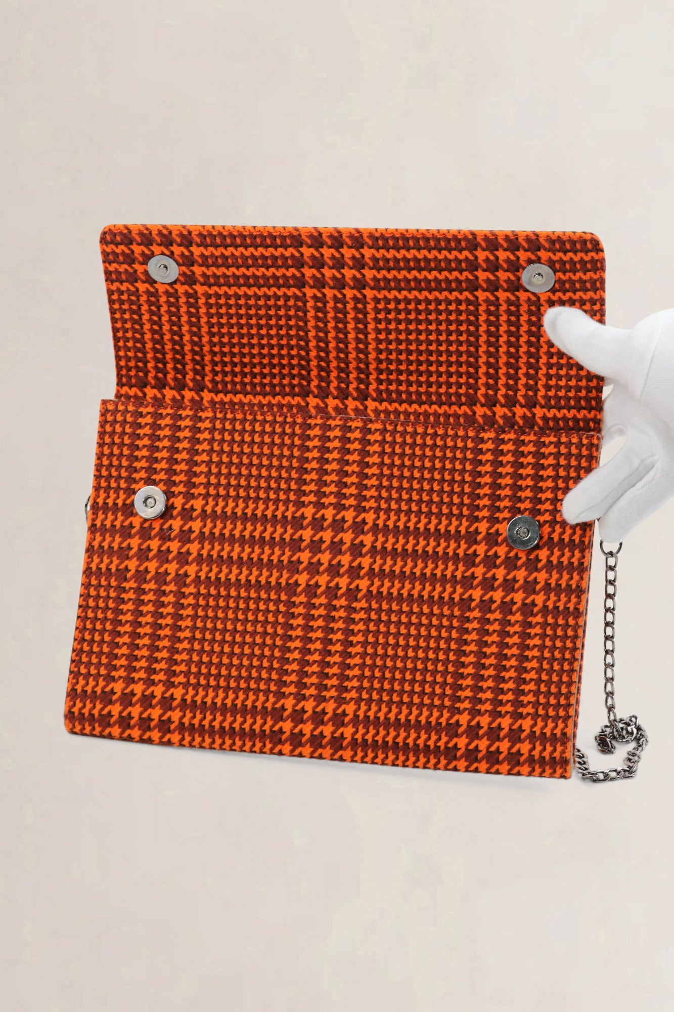 Orange Wool Shoulder Bag
