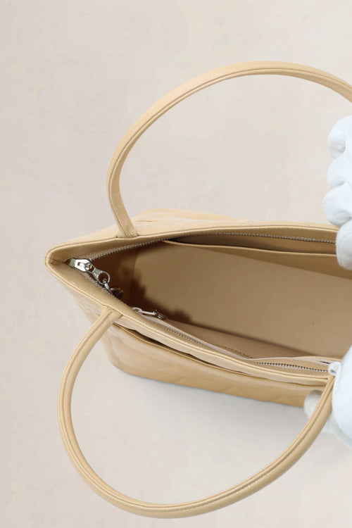 Chanel Beige Caviar Leather Medaillon Shoulder Bag
