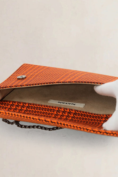 Natan Orange Wool Shoulder Bag