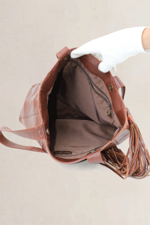 Chanel Brown Leather CC Shoulder Bag