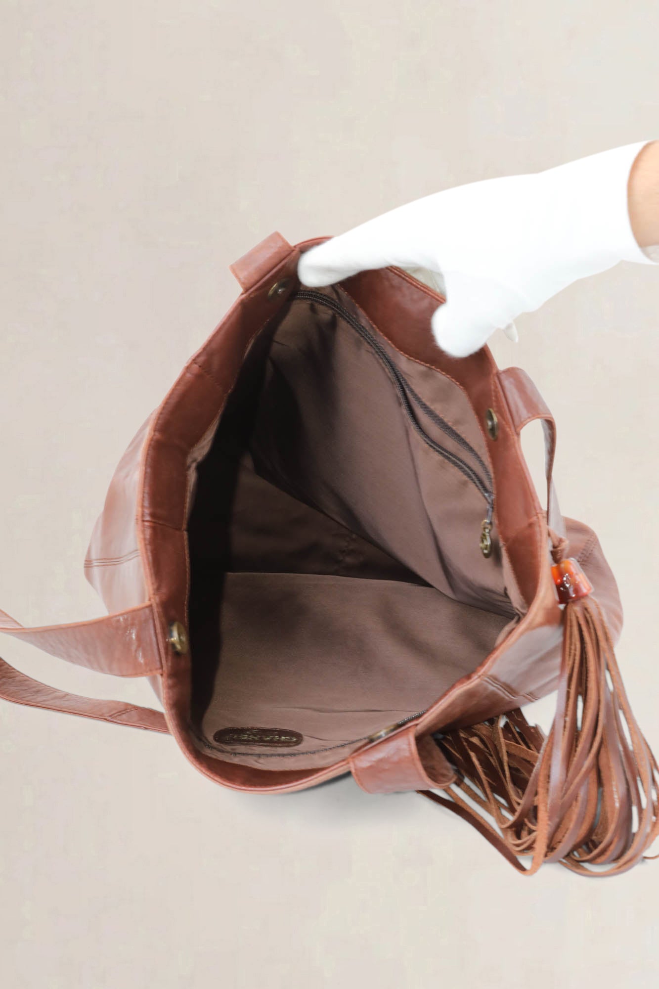 Chanel Brown Leather CC Shoulder Bag