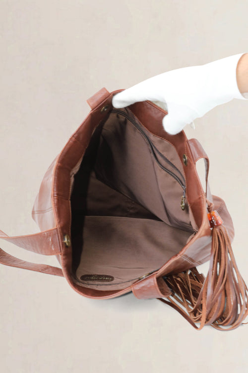 Chanel Brown Leather CC Shoulder Bag