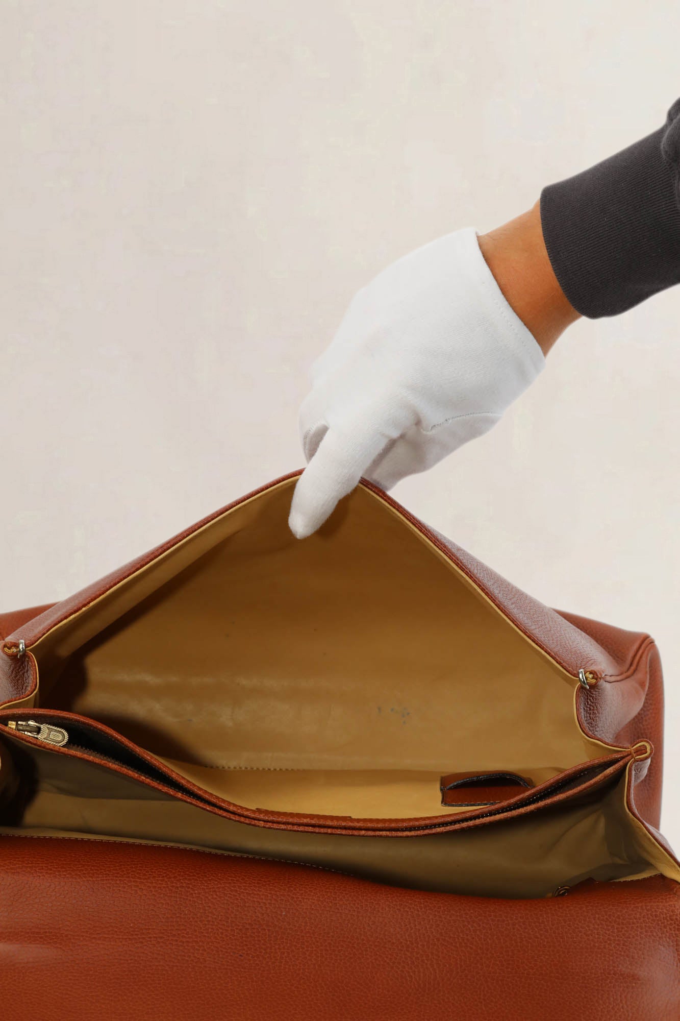 Brown Amethyste Top Handle Bag