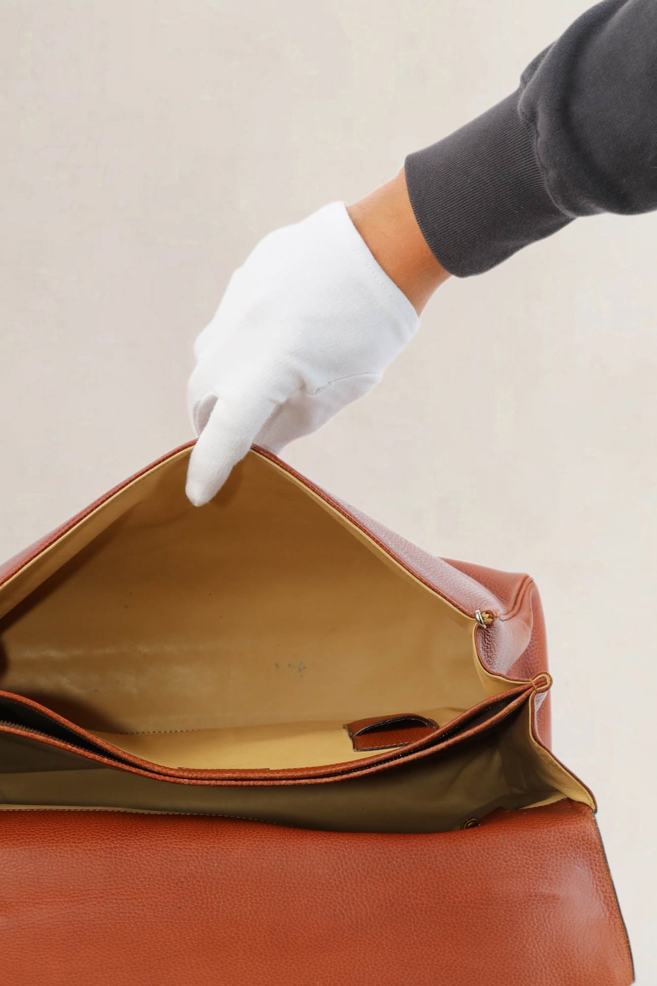 Brown Amethyste Top Handle Bag