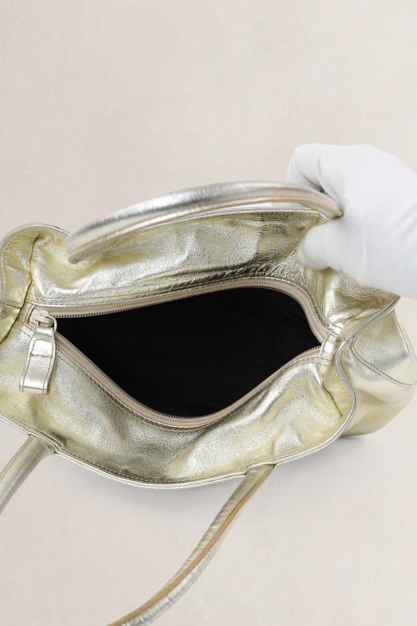 Prada Gold Metallic Shoulder Bag