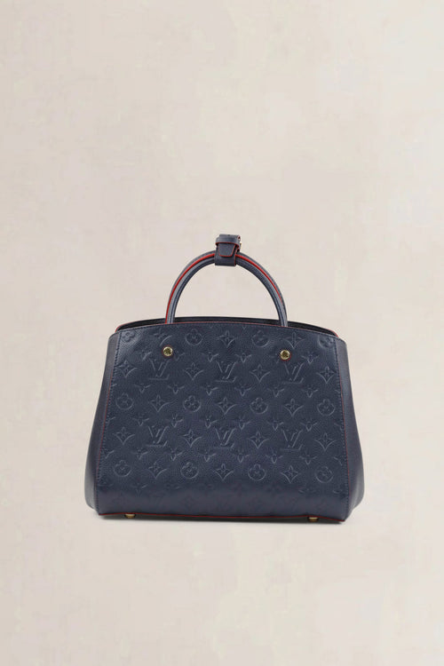 Louis Vuitton Blue Montaigne MM Empreinte Shoulder Bag