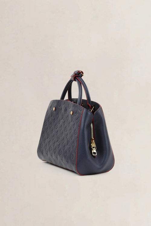 Louis Vuitton Blue Montaigne MM Empreinte Shoulder Bag