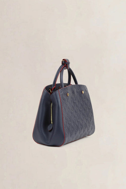 Louis Vuitton Blue Montaigne MM Empreinte Shoulder Bag
