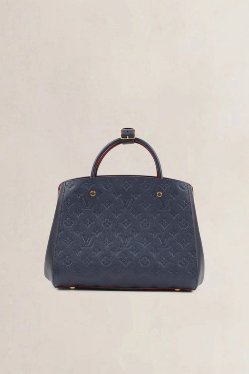 Louis Vuitton Blue Montaigne MM Empreinte Shoulder Bag