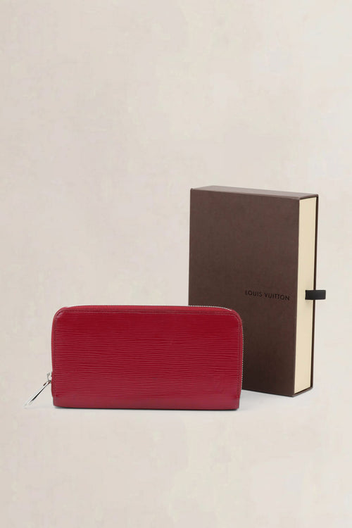 Louis Vuitton Raspberry Epi Leather Zippy Wallet