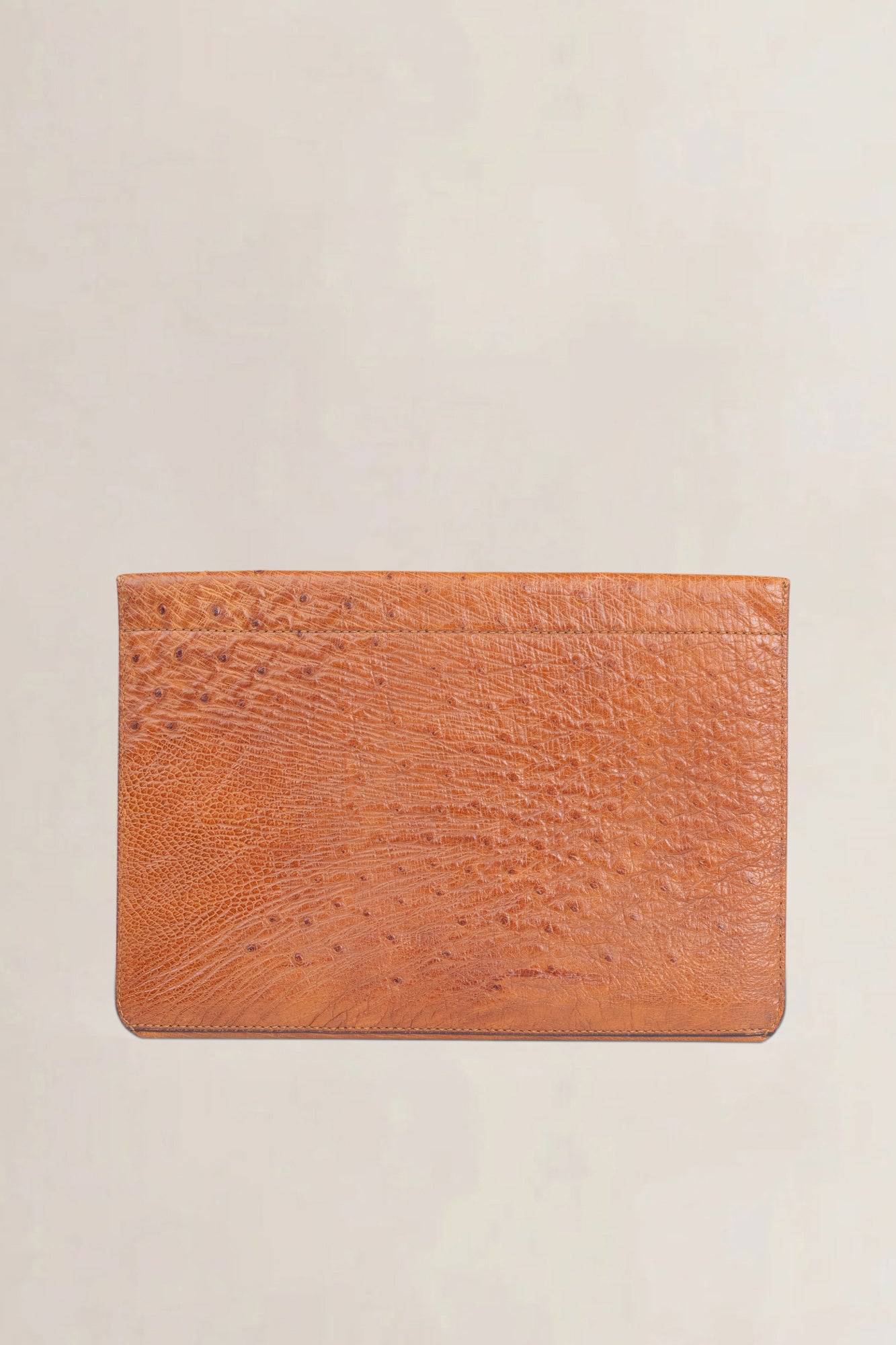 Camel Ostrich Clutch