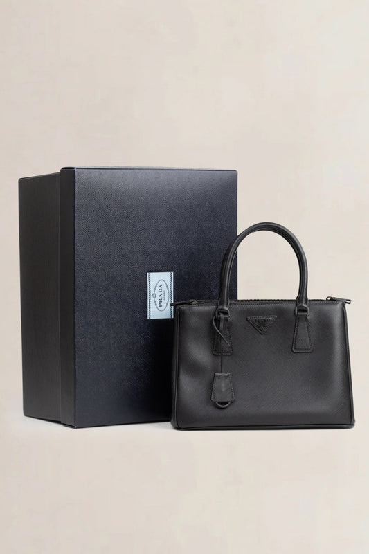 Galleria Black Matte Crossbody Bag