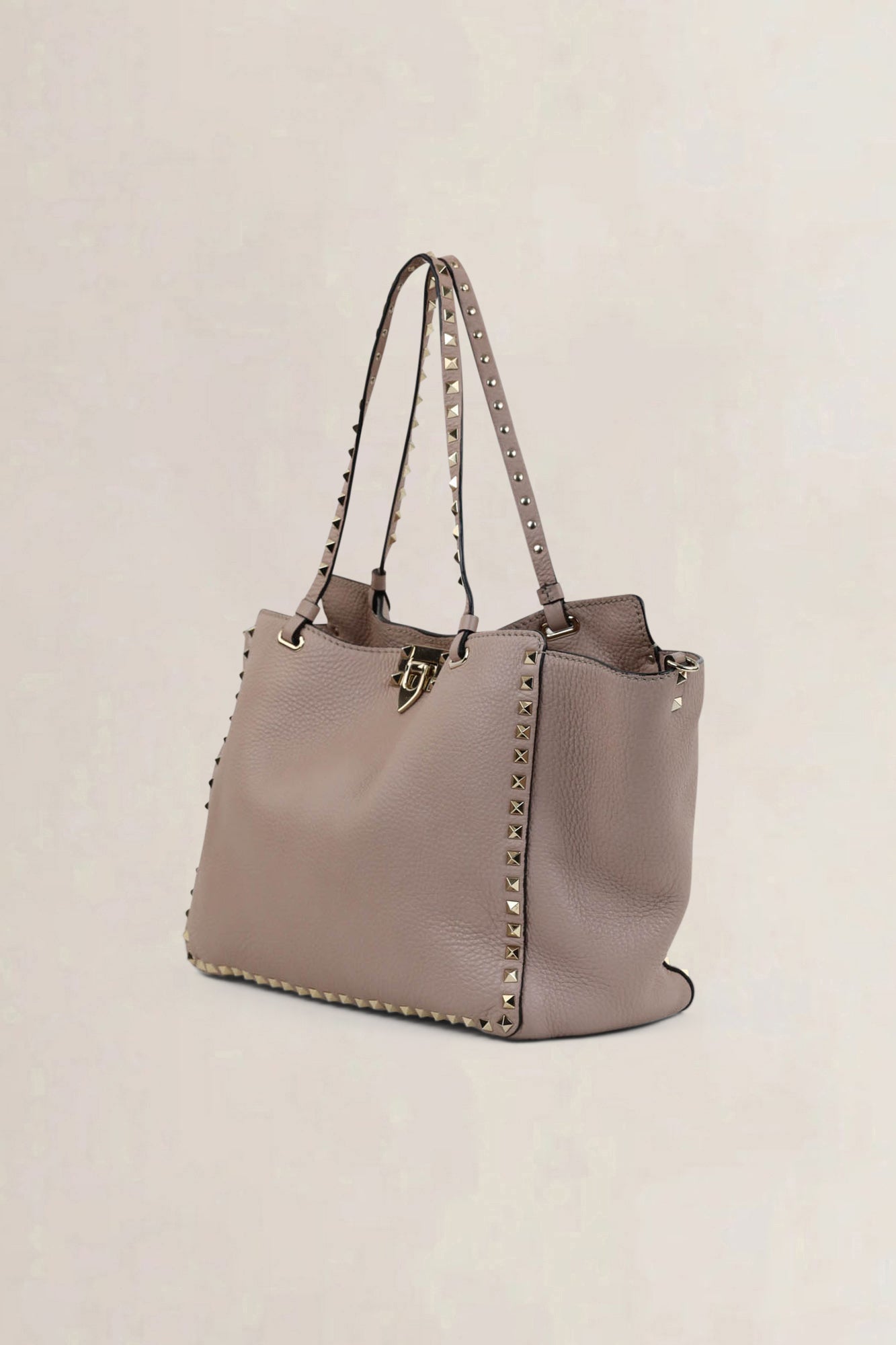 Valentino Garavani Grey Rockstud Shopping Bag
