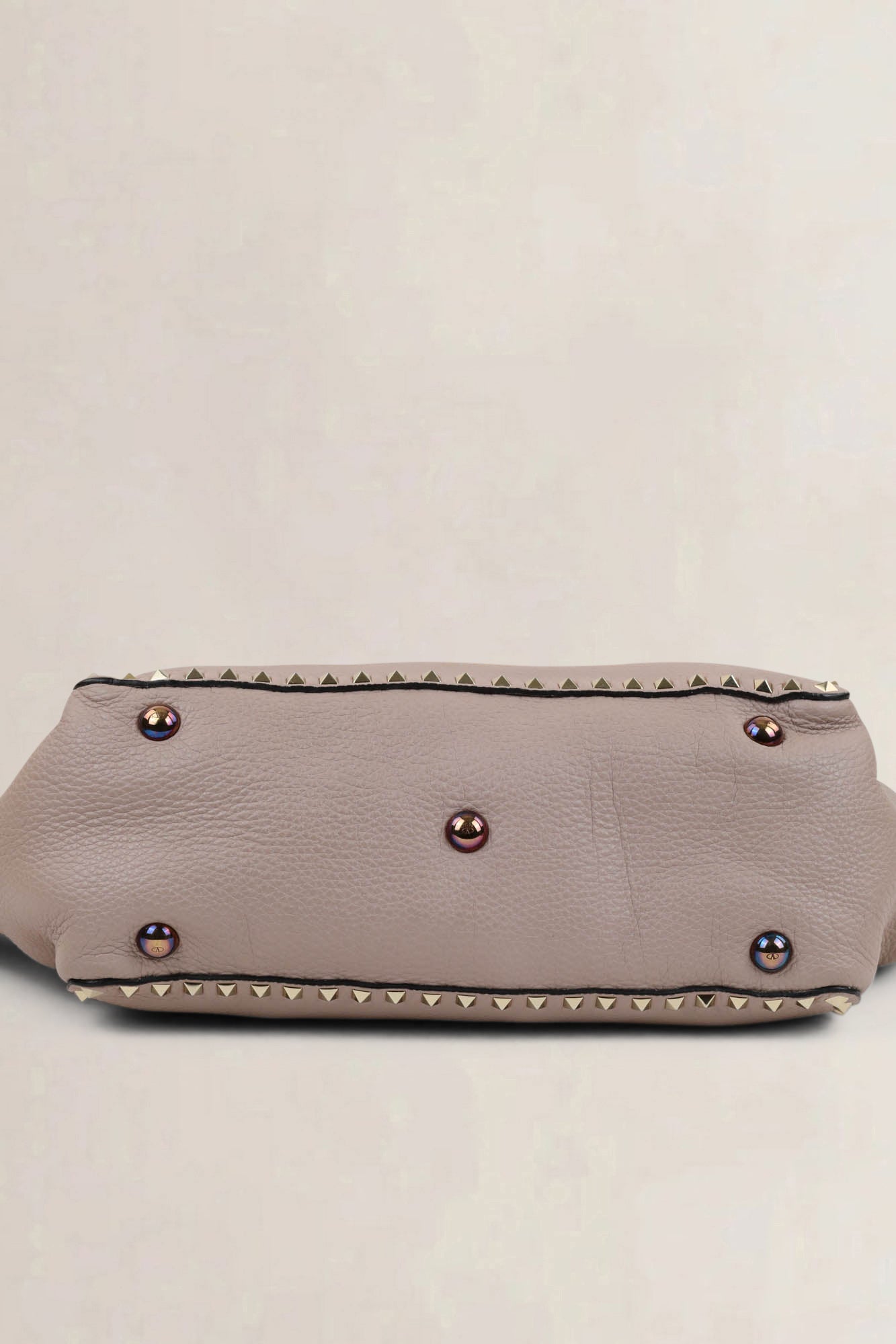 Valentino Garavani Grey Rockstud Shopping Bag