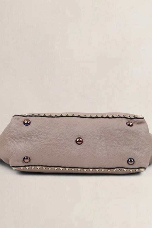 Valentino Garavani Grey Rockstud Shopping Bag