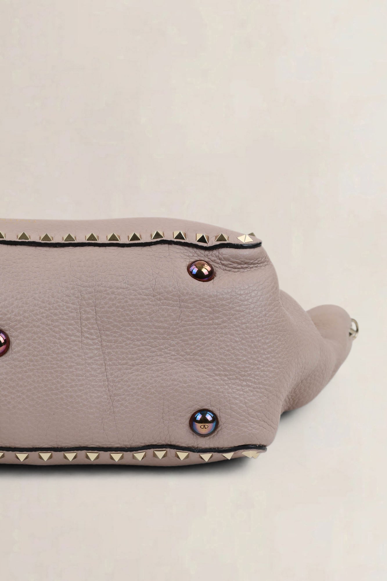 Valentino Garavani Grey Rockstud Shopping Bag