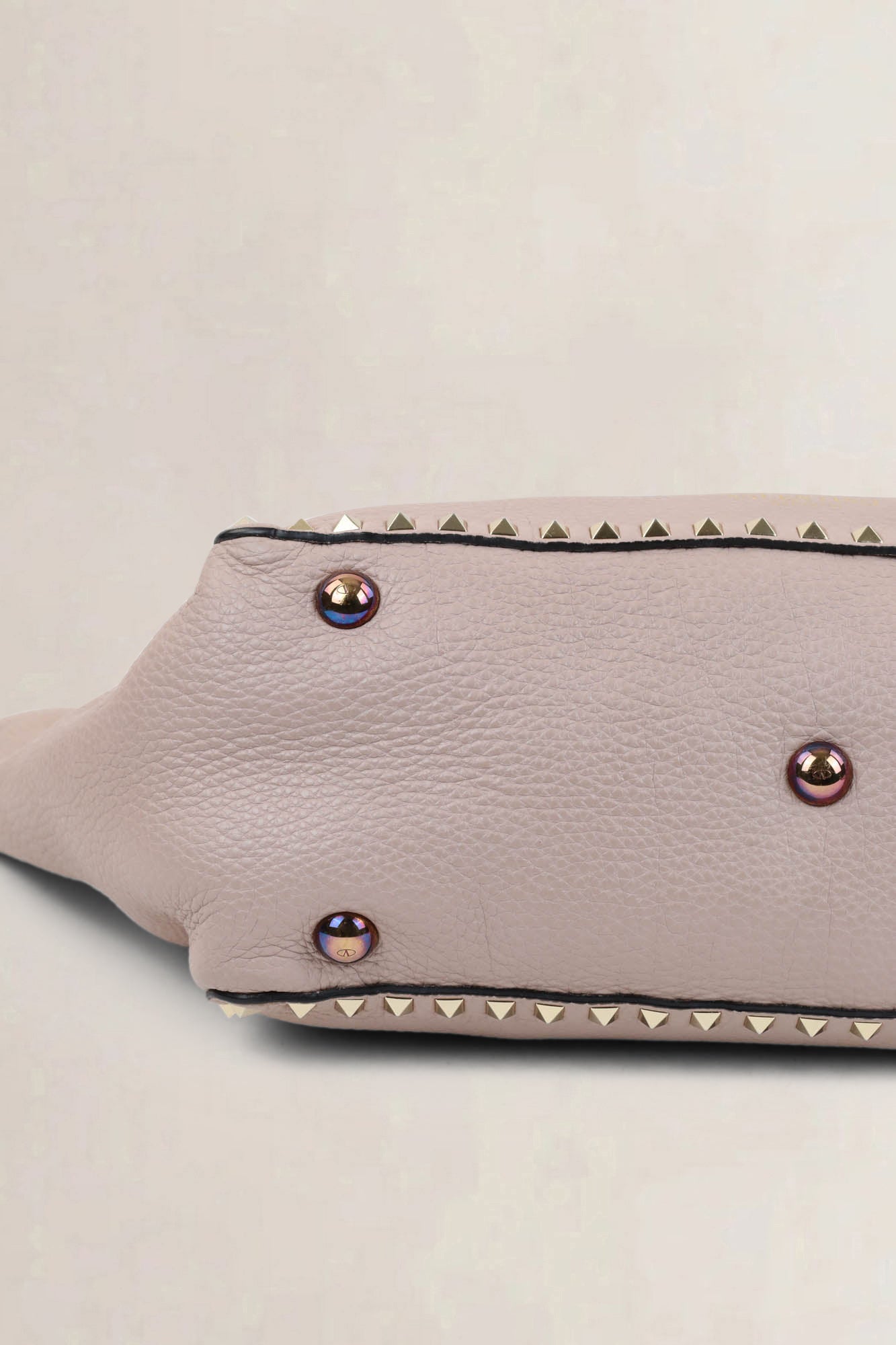 Valentino Garavani Grey Rockstud Shopping Bag