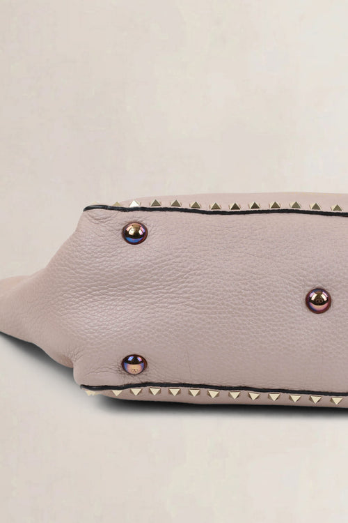 Valentino Garavani Grey Rockstud Shopping Bag